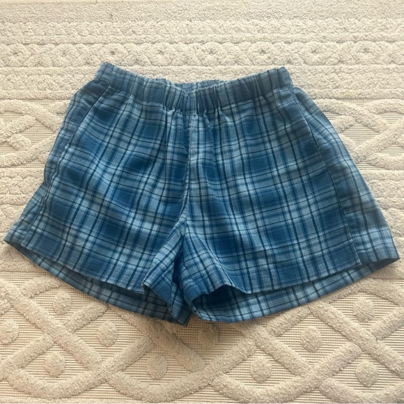 Brandy Melville Pants - Brandy Melville Logan Shorts Teal Plaid (RARE)